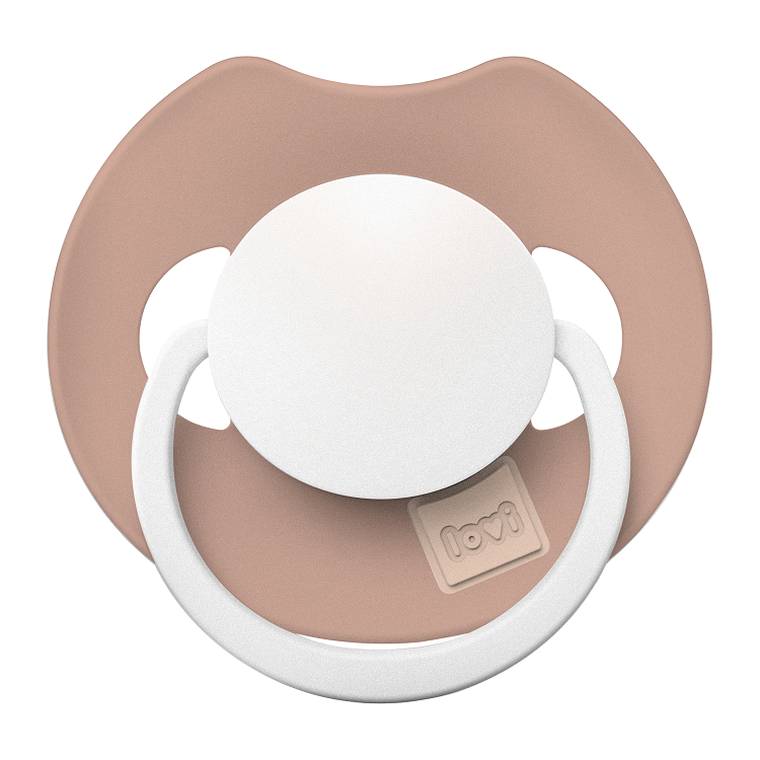 Lovi, Prime, smoczek silikonowy, dynamiczny, Ivory+Blush Glow, 18m+, 2 szt.