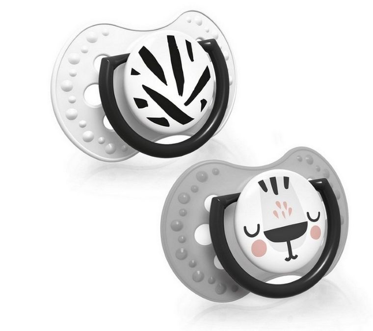 Lovi, Salt&Pepper, smoczek dynamiczny, silikonowy, 6-18m, 2 szt.