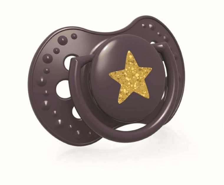 Lovi, Stardust Violet, silikonowy smoczek, dynamiczny, 0-3m, 2 szt