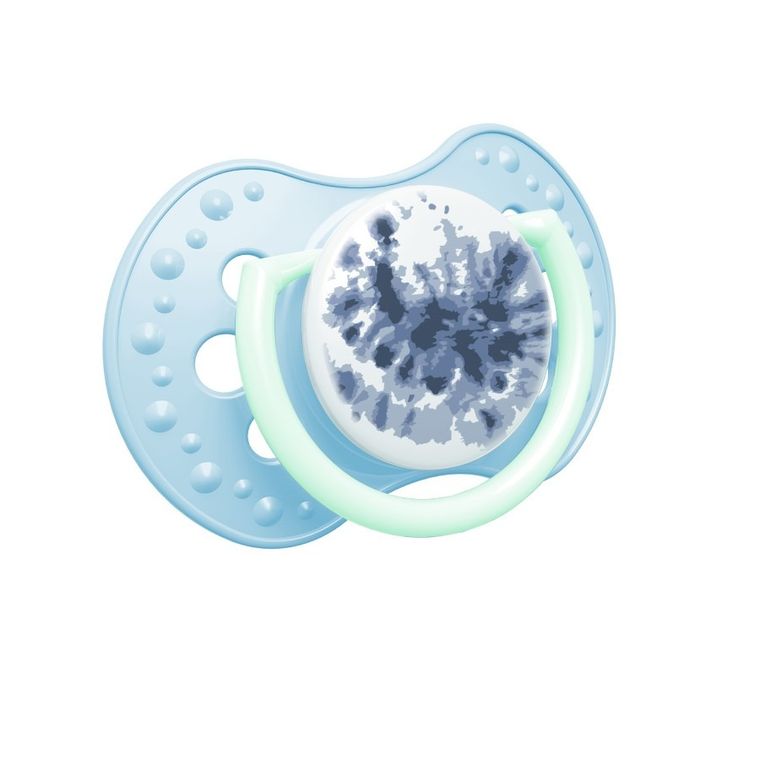 Lovi, Tie Dye, smoczek silikonowy, dynamiczny, Blue, 6-18 m, 2 szt.