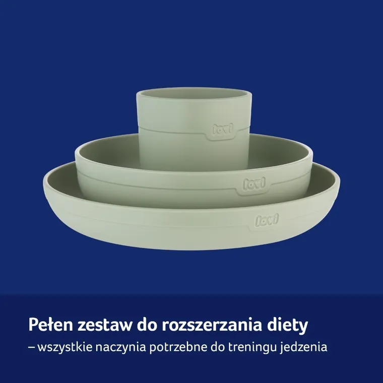 Lovi, zestaw naczyń z kubkiem, Pistachio