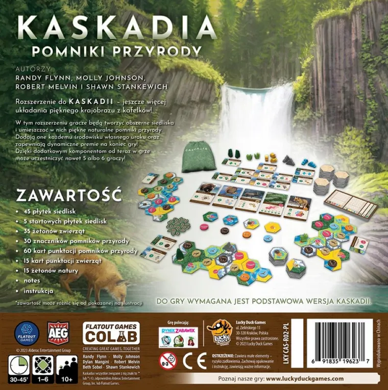 Lucky Duck Games, Kaskadia: Pomniki przyrody, gra strategiczna