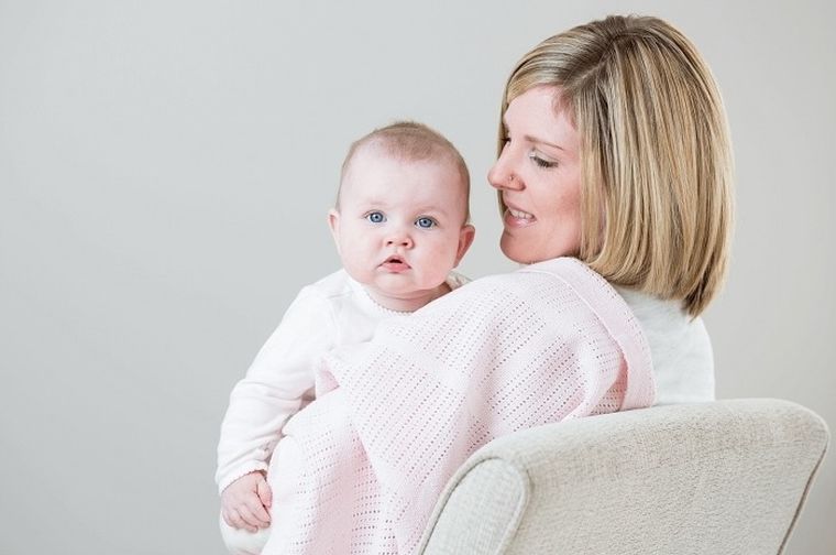 Lulujo, Kocyk bawełniany, tkany, różowy