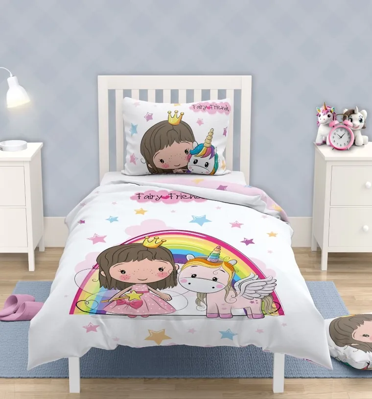 LuLuLand, Wróżka i Jednorożec, 2-częściowy komplet pościeli, 140-200 cm