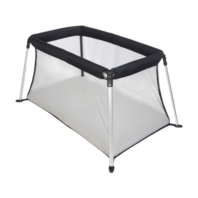 Luna Bambini, lekkie łóżeczko turystyczne, bez montażu, czarne