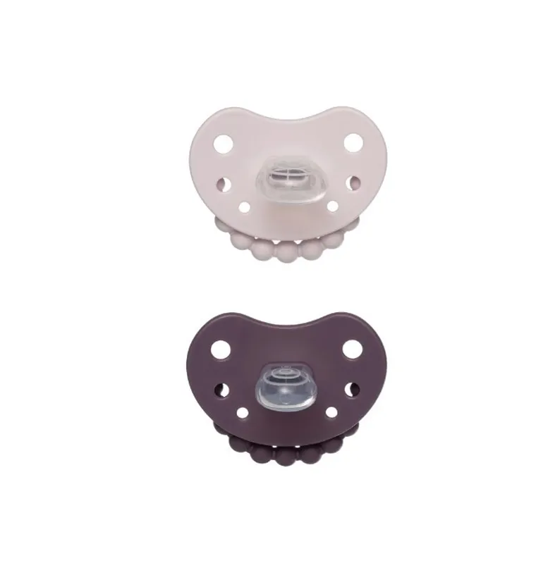 Luu Kids, zestaw: smoczek, Blueberry Shake + smoczek, Sweet Plum, 3-6 m, 2 szt.