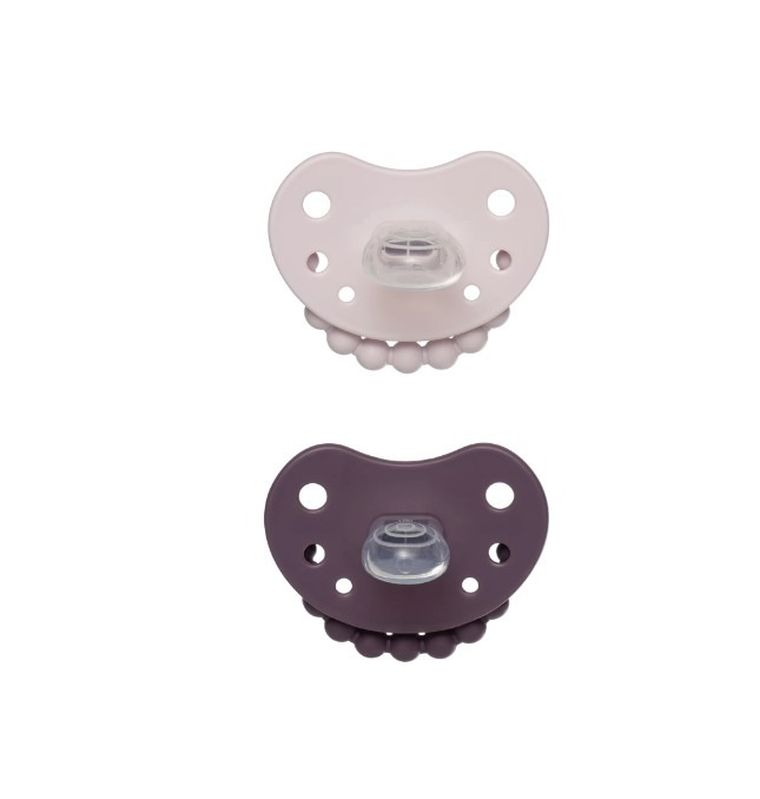 Luu Kids, zestaw: smoczek, Blueberry Shake + smoczek, Sweet Plum,6-12m, 2 szt.