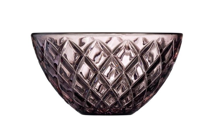 Lyngby Glas, miska Sorrento, 12 cm, 4 szt., różowa