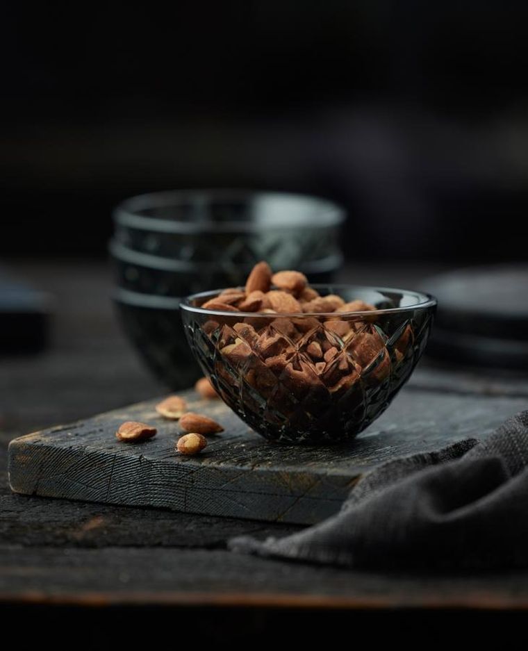 Lyngby Glas, miska Sorrento, 12 cm, 4 szt., szara