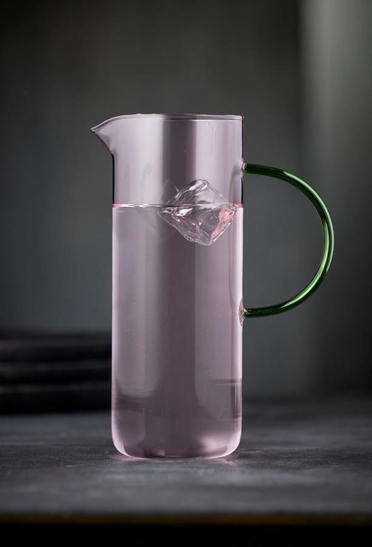Lyngby Glas, Torino, dzbanek do wody, różowy, 1,1l