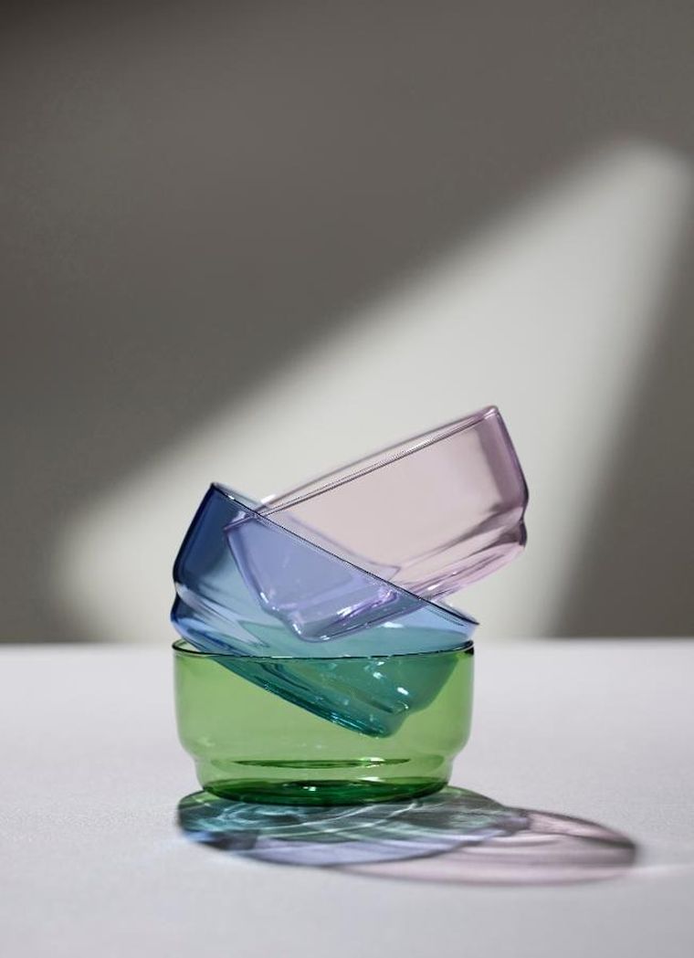 Lyngby Glas, Torino, miski, różowe, 12 cm, 2 szt.