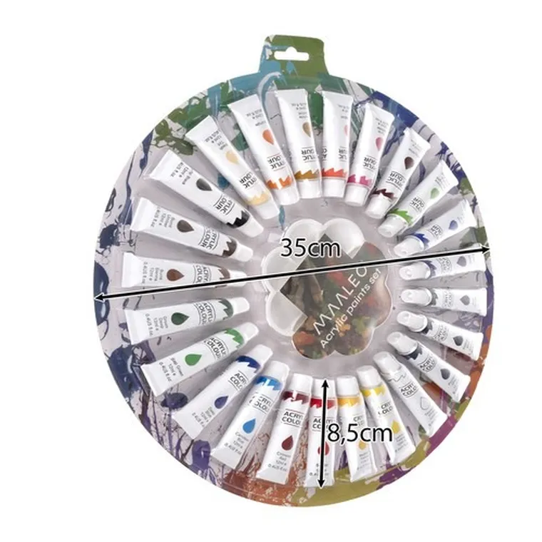 Maaleo, farby akrylowe, 12 ml, 24 szt.