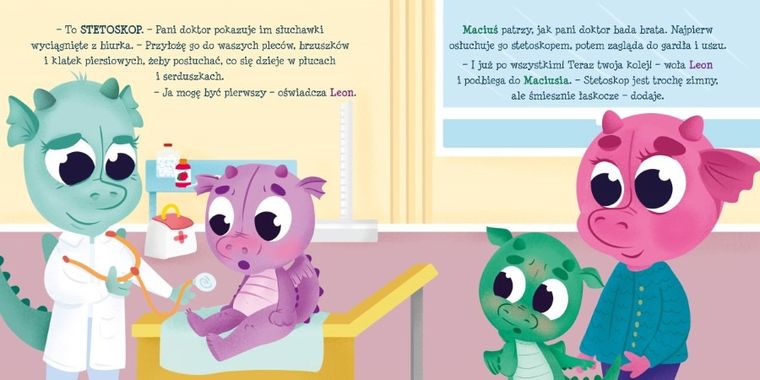 Maciuś i Leon idą do lekarza