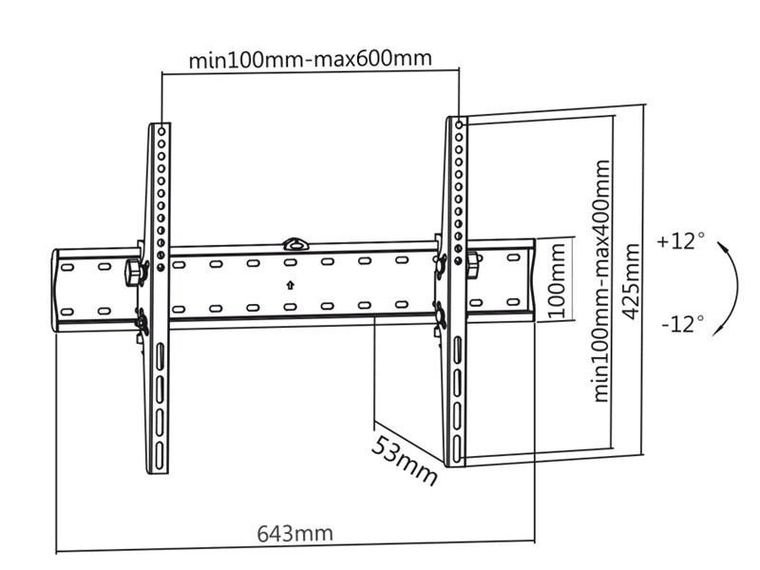 Maclean, uchwyt ścienny do telewizora, uchylny, 37" - 70", MC-668
