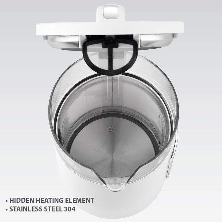 Maestro, czajnik elektryczny, biały, 1,7l, 2220W, MR-023