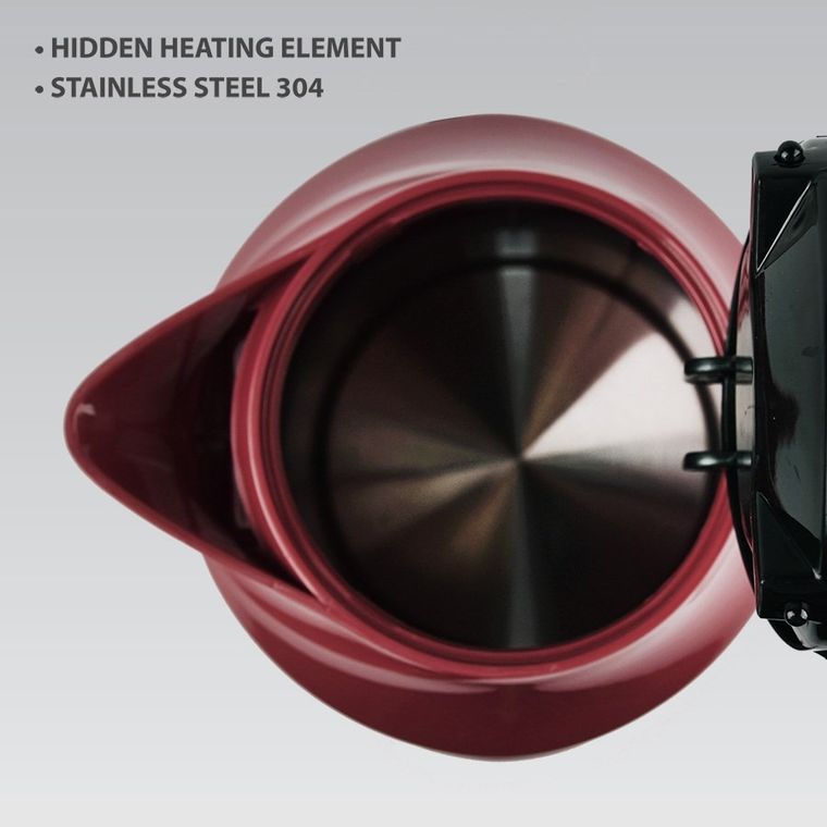 Maestro, czajnik elektryczny, czerwony, 1,7l, 2000W, MR-041