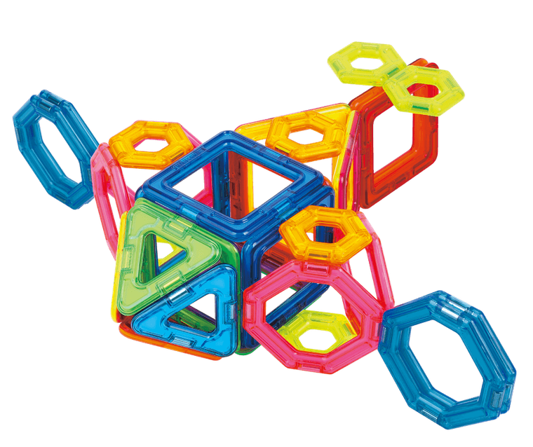 Magformers, Basic Plus, Challenger, klocki magnetyczne, 30 elementów
