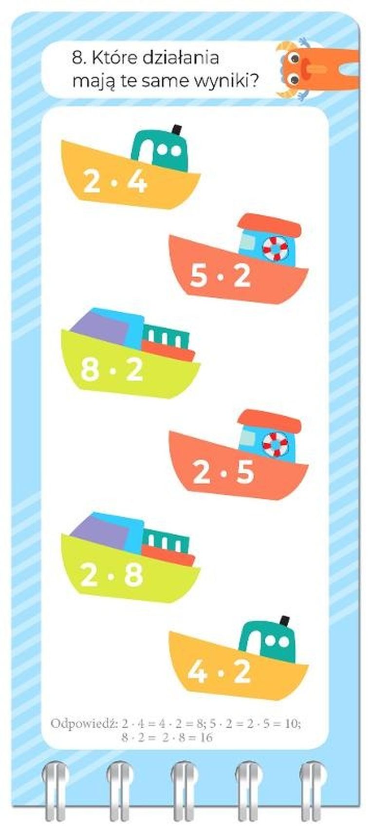 Magiczny quiz. Tabliczka mnożenia do 100. Na spirali