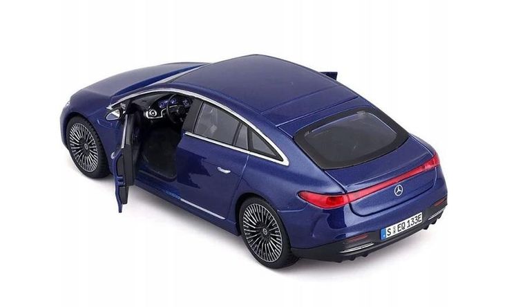 Maisto, Mercedes-Benz EQS 2022, kompozytowy model kolekcjonerski, niebieski, 1:27