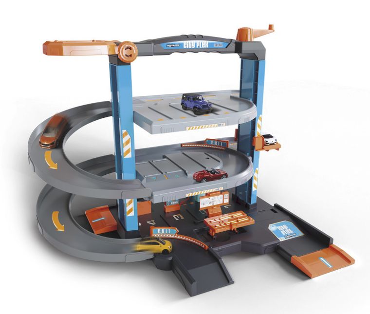 Majorette, City Flex, garaż z pojazdami, 1:64, 5 szt.