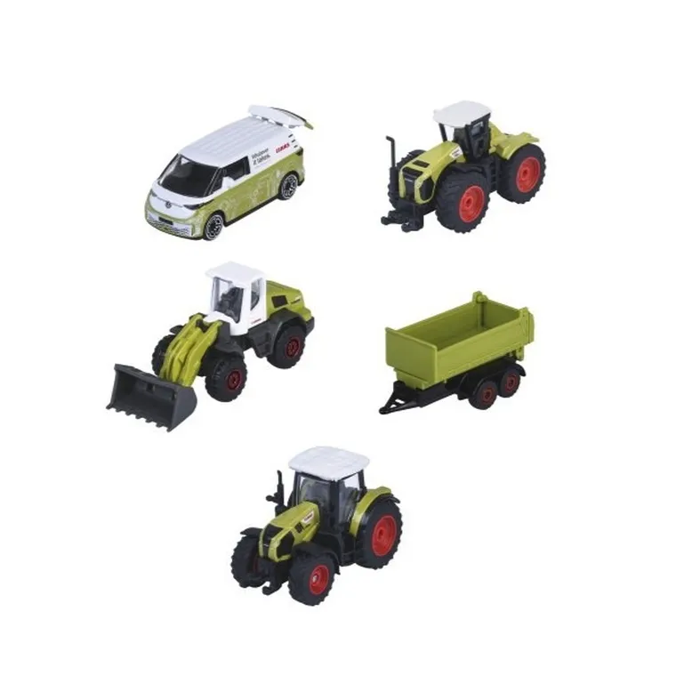 Majorette, Claas, pojazdy wiejskie, modele pojazdów, resoraki, 1:64, 5 szt.
