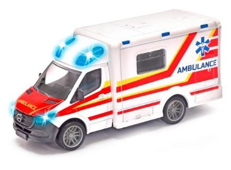 Majorette, Mercedes-Benz, ambulans, pojazd interaktywny, 12,5 cm