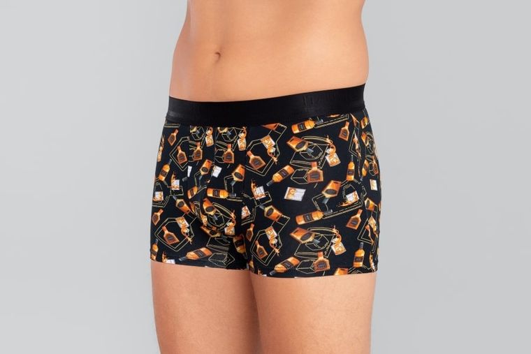 Majtki bokserki męskie, czarne, John, Italian Fashion