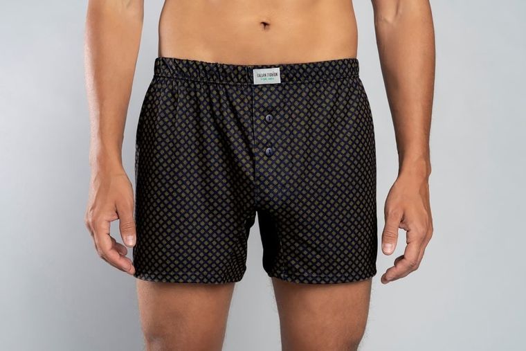 Majtki bokserki męskie, czarne, Norman, Italian Fashion
