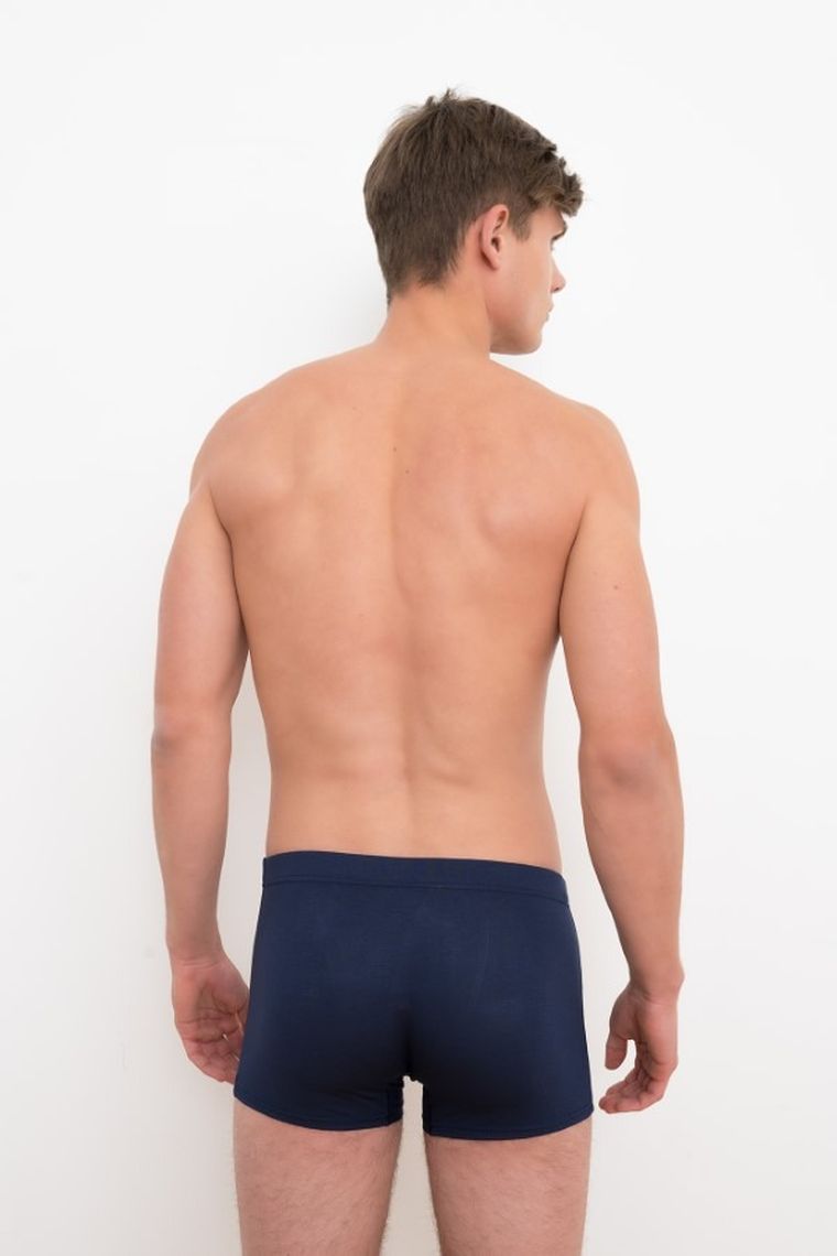 Majtki bokserki męskie, granatowe, Dallas, Italian Fashion