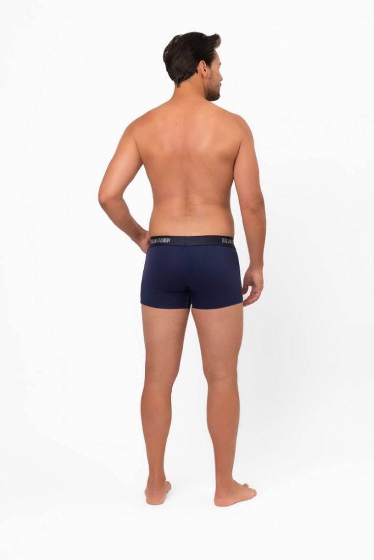 Majtki bokserki męskie, granatowe, Salomon, Italian Fashion