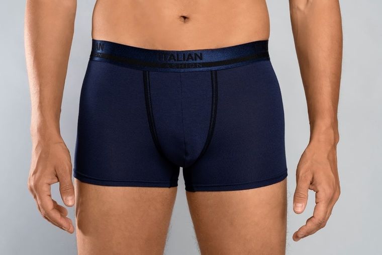 Majtki bokserki męskie, granatowe, Umberto, Italian Fashion