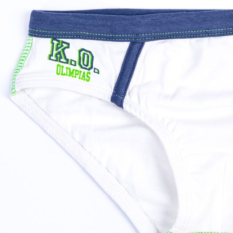 Majtki slipki chłopięce, białe, Olimpias