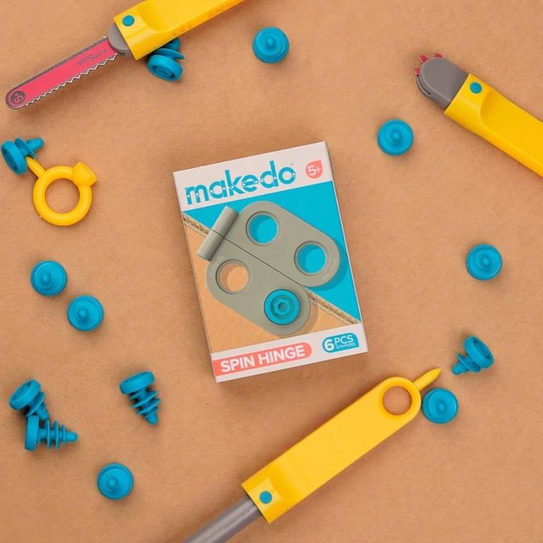 Makedo, Spin-Hinge, zestaw zawiasów, 6 elementów
