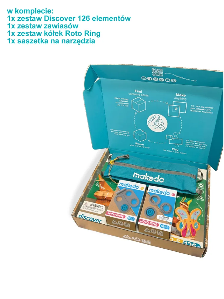 Makedo, zestaw narzędzi do konstruowania, Holiday Bundle, 149 elementów