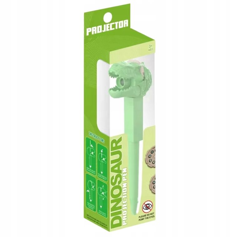 Maksik, długopis projektor, dinozaur