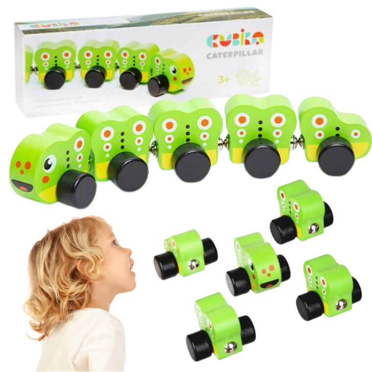 Maksik, drewniana gąsienica