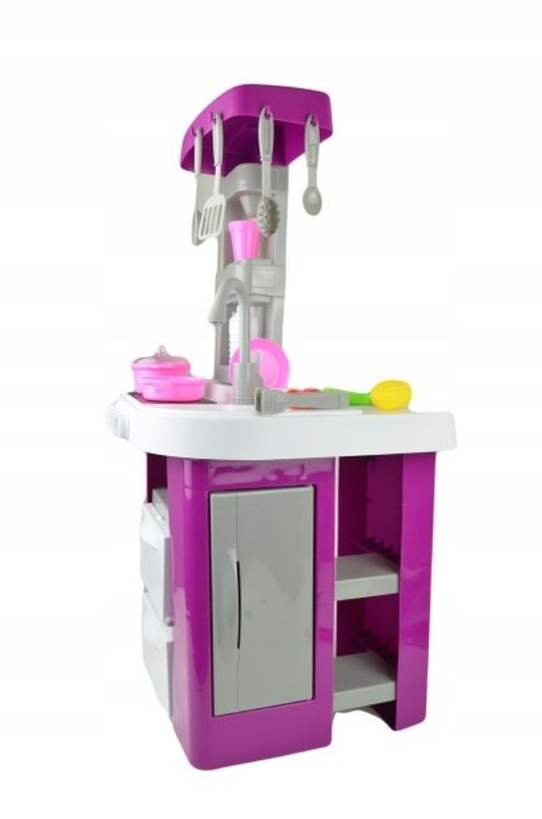 Maksik, duża kuchnia z akcesoriami, fioletowa