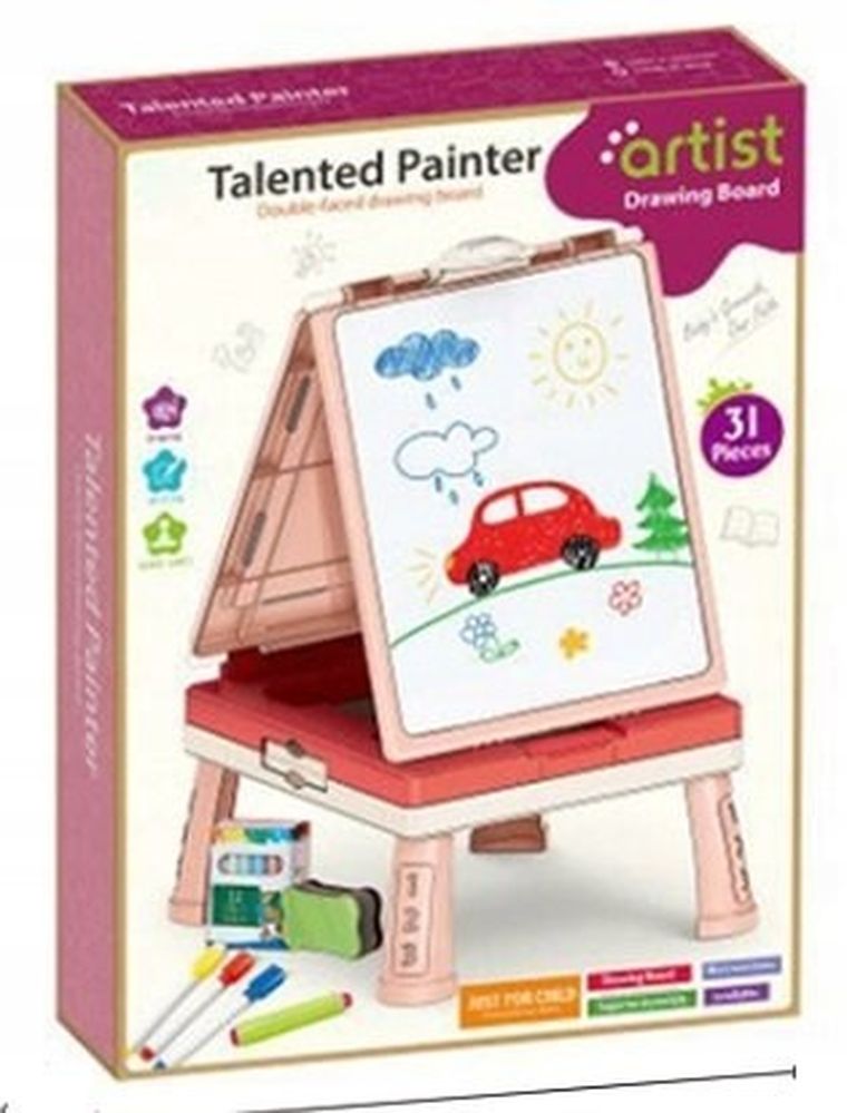 Maksik, dwustronna tablica edukacyjna, magnetyczno-kredowa