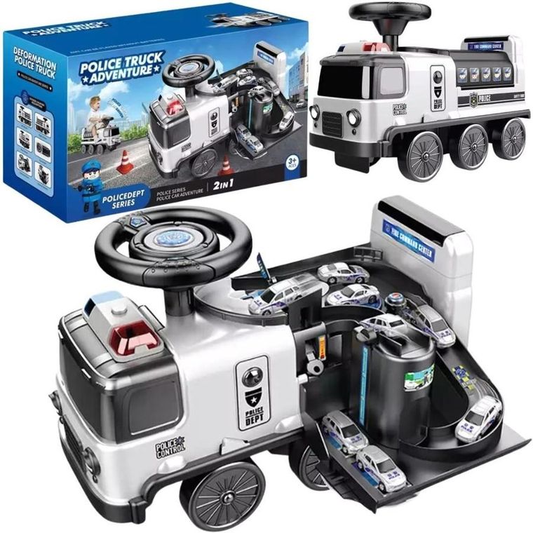 Maksik, jeździk interaktywny, policja, rozkładany tor samochodowy