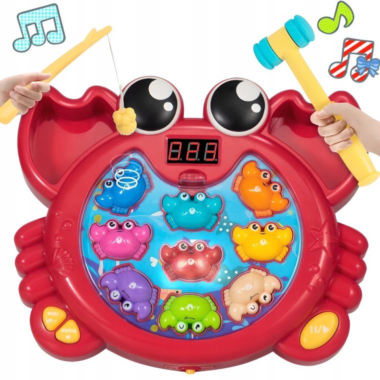 Maksik, krab 2w1, gra zręcznościowa, czerwona