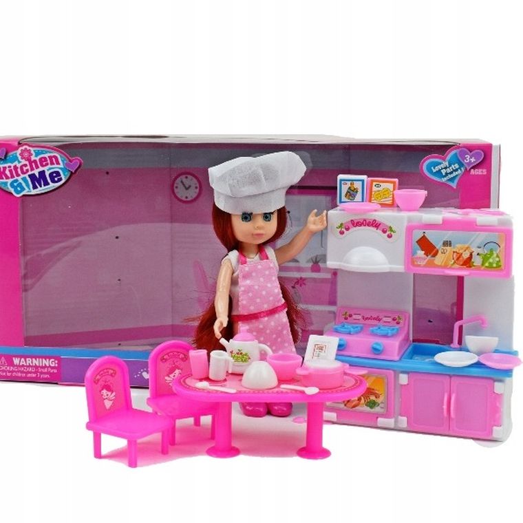 Maksik, lalka kucharka z akcesoriami kuchennymi