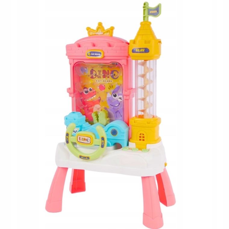 Maksik, łapacz kulek, gra zręcznościowa, dinozaur