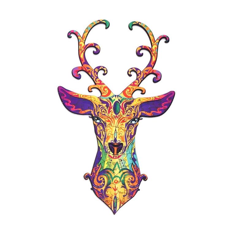 Maksik, puzzle drewniane, szlachetny jeleń, 95 elementów