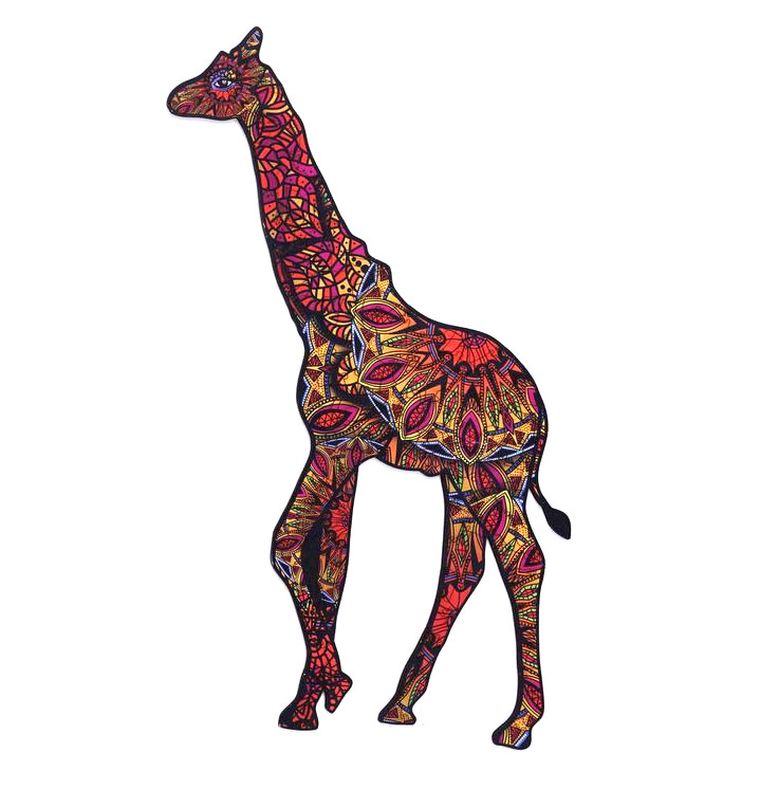 Maksik, puzzle drewniane, żyrafa, 102 elementów