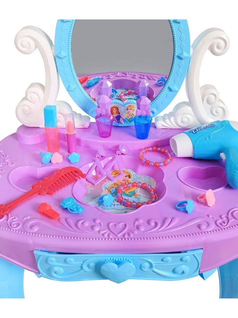 Maksik, toaletka z akcesoriami, różowa