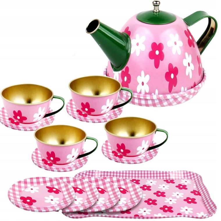 Maksik, zestaw do herbaty, kwiaty