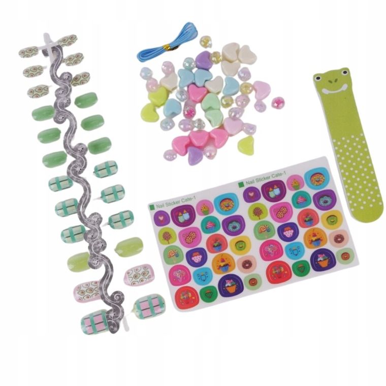 Maksik, zestaw piękności z koralikami i pilnikiem do paznokci