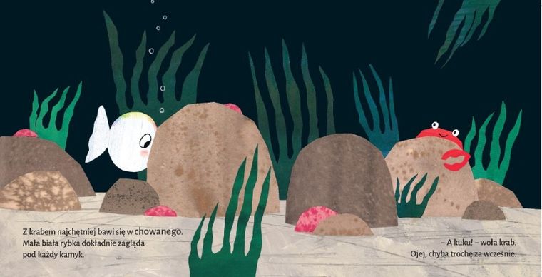 Mała biała rybka ma wielu przyjaciół