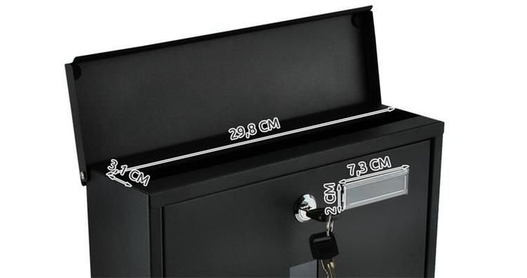 Malatec, skrzynka na listy, czarna