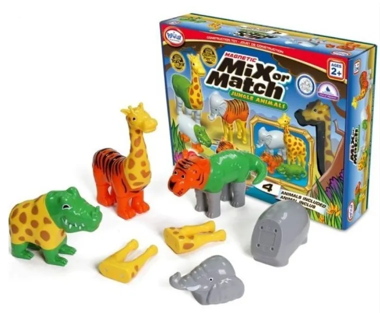 MalBlo, Magnetic, zwierzęta z dżungli, zestaw figurek
